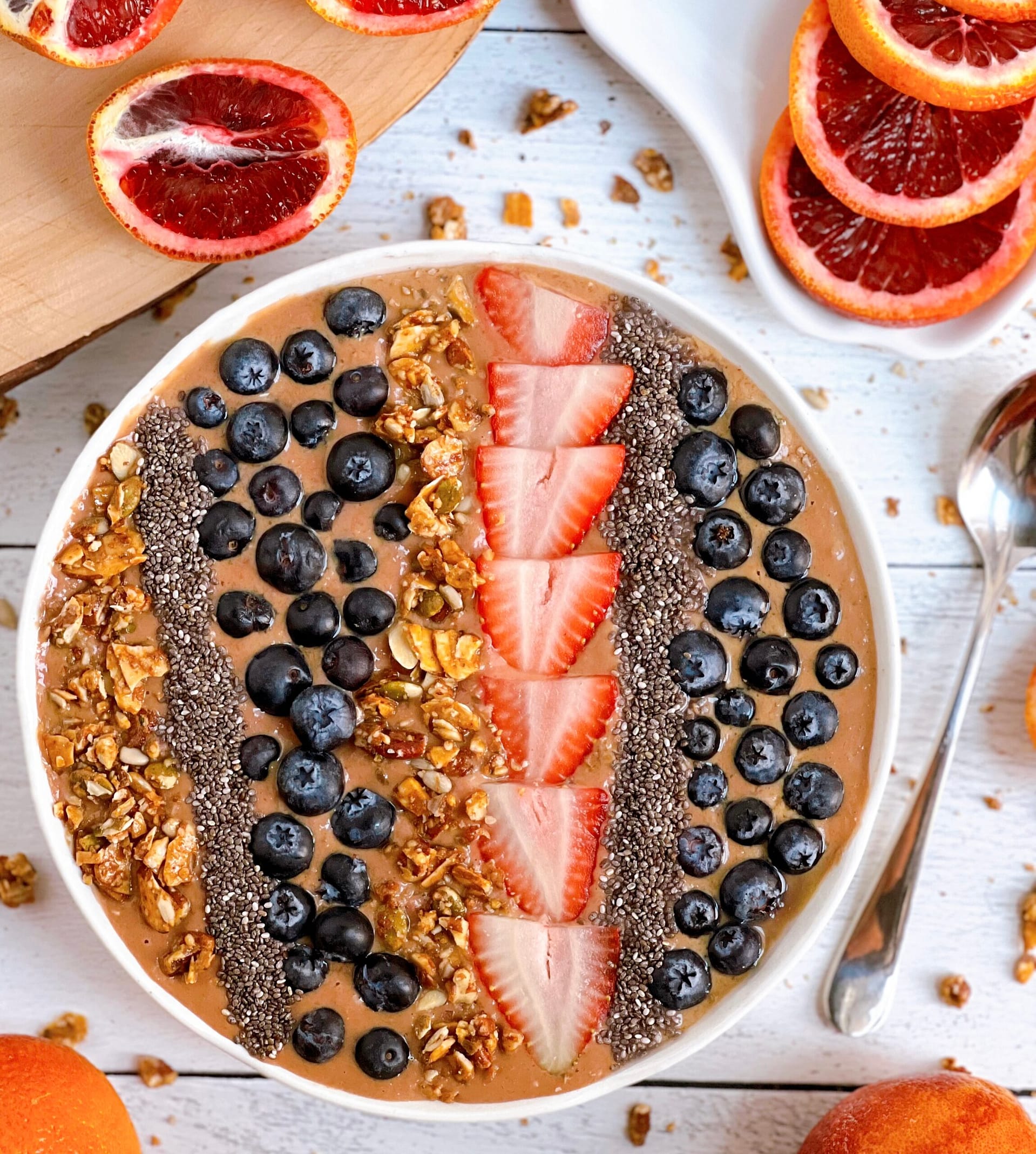 Blood Orange Strawberry Smoothie Bowl - BonAppéDee